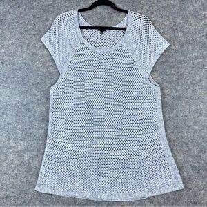 Talbot's Thick Heavy Knit Cap Sleeve Light Blue Sweater